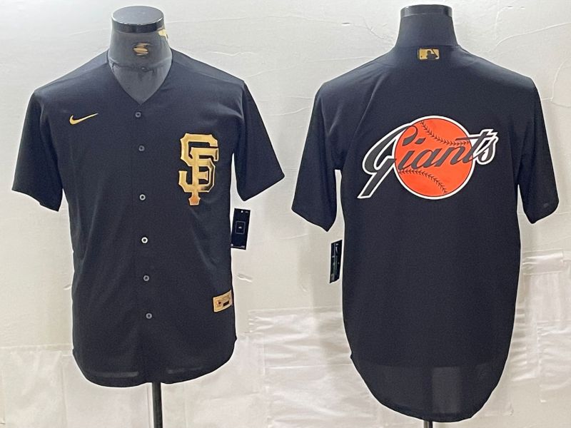 Men San Francisco Giants Blank Black gold 4 th generation Nike 2024 MLB Jersey style 4